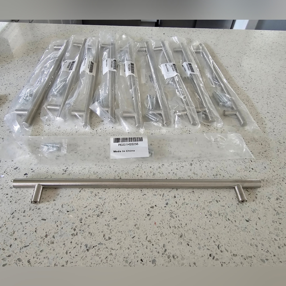 Satin Nickel Cabinet Handles -  Stainless Steel. 10 inch - 10 Pack
